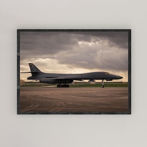 US Air Force B-1B Lancer Bomber Jet print, USAF B-1B Poster, B-1B Military Wall Art, Military Jet Print, Air Force Bomber, The Bone