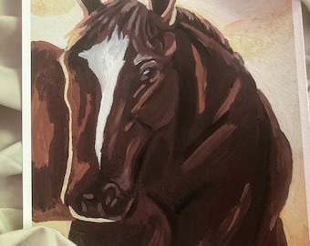 Impresión de caballo cuarto de milla bayo: Arte ecuestre, 8x10