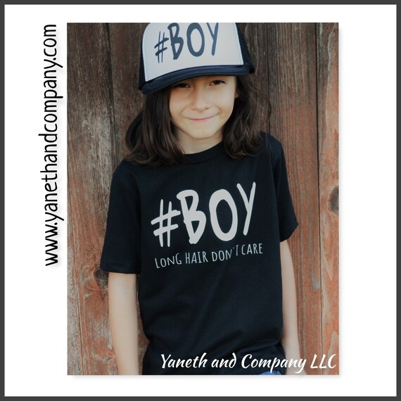 Long Hair Don T Care T Shirt Boy Long Hair Don T Etsy