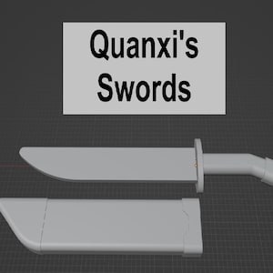 Qunaxi Swords Stl File Chainsaw Man Cosplay