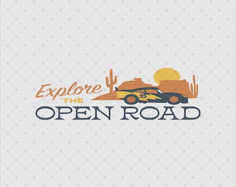 Explore The Open Road Car Design PNG SVG, Family Trip Shirt (Digital Download)