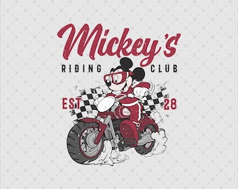 Vintage Mickey Mouse Motorcycle Shirt, Disneyland Trip (PNG, SVG)