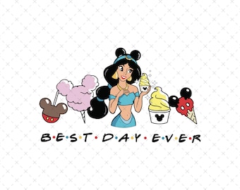 Best Day Ever PNG, Retro Jasmine Png, Retro Princess Png, Retro Jasmine Png, Jasmine Clipart, Jasmine, Only Png, Digital File