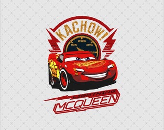 Lightning McQueen Car Png, Retro Family Vacation Design (PNG, SVG)