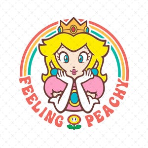 Princess Peach SVG, Super Mario PNG, Cut File (Instant Download)