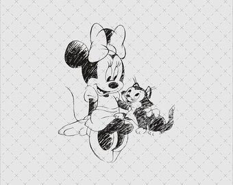 Retro Minnie Mouse PNG, Family Vacation Shirt (Digital File)