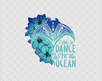 Motif floral rétro Moana PNG SVG (fichier numérique)