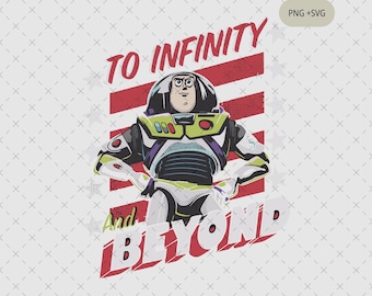 Retro Buzz Lightyear PNG, Toy Story Sublimation (Digital File)