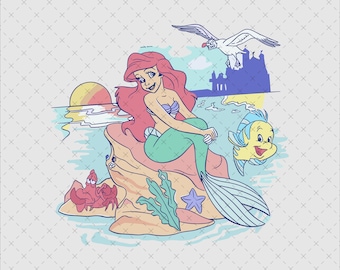 Ariel Little Mermaid PNG Clipart (Digital File)