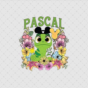 Pascal Png, Retro Rapunzel Pascal Png, Retro Princess Png, Retro Pascal Png, Floral Pascal Png, Pascal, Only Png, Digital File