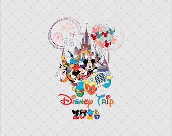 Mouse and Friends Family Trip 2026, PNG SVG for Cricut