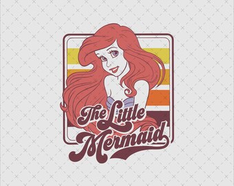 Imágenes prediseñadas de Ariel, La Sirenita SVG PNG, Sublimación (Descarga digital)