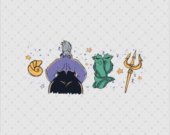 Ursula SVG PNG, La Sirenetta Cattivi Strega, File Digitale