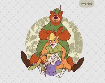 Retro Robin Hood 1973 Clipart, 50th Anniversary (PNG SVG)