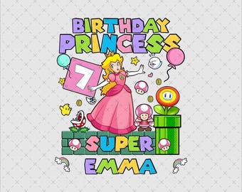 Cumpleaños de la Princesa Peach PNG, Diseño de Super Mario (PNG, SVG)