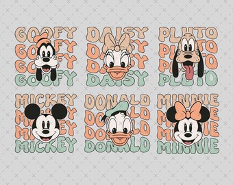 Mickey and Friends Vacation Design: PNG SVG Digital File