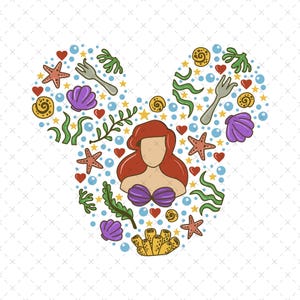 Ariel PNG, Little Mermaid Png, Ariel Png, Little Mermaid Png, Princess Png, Ariel Clipart, Mermaid Clipart, Instant Download, Digital File