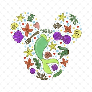 Ariel PNG, Little Mermaid Png, Ariel Png, Little Mermaid Png, Princess Png, Ariel Clipart, Mermaid Clipart, Instant Download, Digital File
