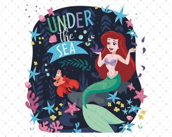 Ariel SVG, Little Mermaid PNG, Princess Clipart (Digital File)