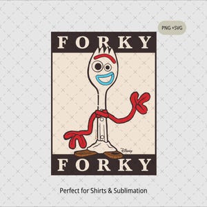 Forky Png Svg, Toy Story Png Svg, Toy Story divertido Png Svg, PNG divertido Svg, Archivo SVG para Cricut, Vacaciones familiares Png, Archivo digital