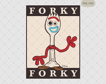Forky Toy Story PNG SVG, Funny Character, Family Vacation (Digital File)