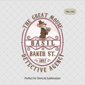 The Great Mouse Detective Basil Of Baker Street Png Svg, Detective Agency Png, Family Trip Mouse Png, Family Trip Png Svg, Digital File