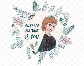 Anna Frozen Clipart, Princess PNG SVG, Birthday (Digital Download)