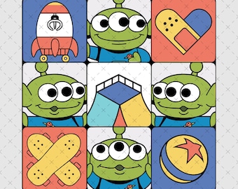 Pizza Planet Aliens SVG PNG, Toy Story Clipart (Digital Download)