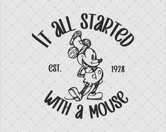 Retro Micky Familie Urlaub PNG SVG: Magic Kingdom Design