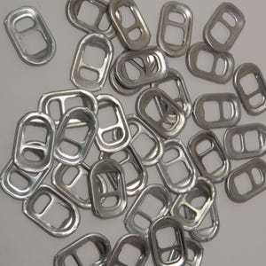 Aluminum Soda Pop Cans Tabs, 50 Cleaned Soda Can Tabs Ready for Crafting