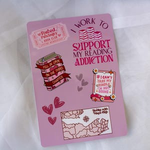 Pink Girly Bookish Romance Collage #2 - Kindle Accessories Bookish Goods