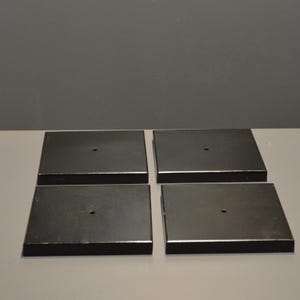 Set of 4 Sheet metal square base black finish