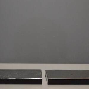Set of 2 Sheet metal square base black finish