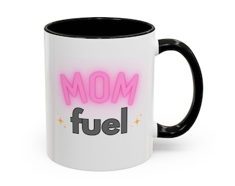 Mom Fuel kaffemugg, mors dag-present, rolig keramikmugg, mammalivsmugg, present till henne, kaffeälskarens mugg