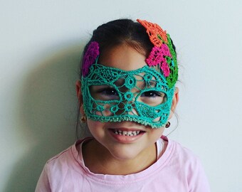 Mardi Gras, Mardi Gras Mask, Mardi Gras Costume, Carnival Mask, Crochet Mask, Venetian Mask, Floral Lace Mask, Halloween Mask