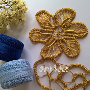 Instant Download Romanian Point Lace Flower