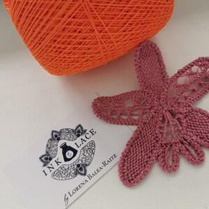 Romanian Point Lace  Dusty Pink  Orchid Flower and doily tutorial- Instant Download