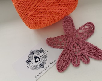 Romanian Point Lace  Dusty Pink  Orchid Flower and doily tutorial- Instant Download