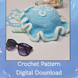 Crochet Pattern | Moon Jellyfish Bucket Hat | Summer DIY
