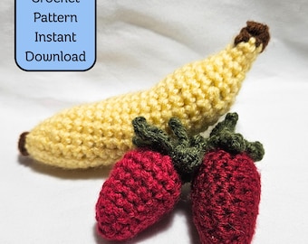 Fruit Cat Toy Crochet Pattern – Catnip Plushies Set – Fun Crochet Toys for Cats PDF