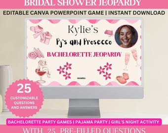 Editable Bachelorette Jeopardy Game: Disco Bridal Shower Activity (Digital Download)