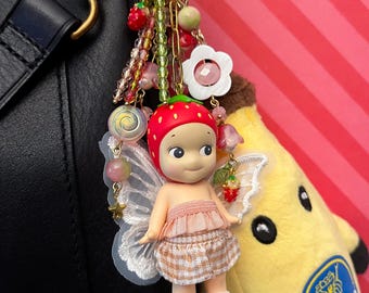 Fruit Sonny Angel Keychain | Beaded Trinket Bag Charm
