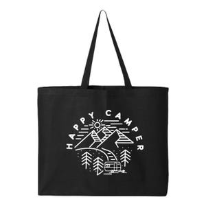 Happy Camper Tote Bag, Camping Hiking Travel Bag, Camp Life Bag, Caravan Life Nature Lover Bag, Fishing Hunting Cooking Bag