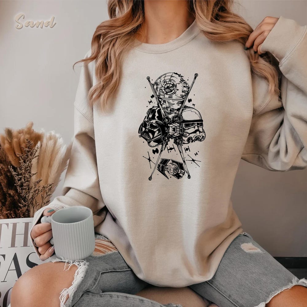 Star Wars Sweatshirt, Darth Vader Sweatshirt, Galaxy'S Edge Sweatshirt, Death Star Sweatshirt, Star Wars Stormtrooper Sweatshirt Donuink Store