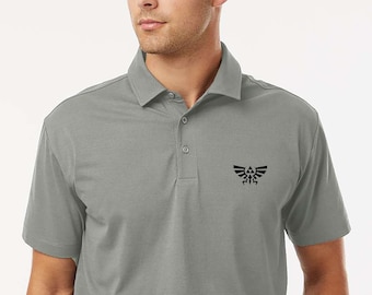 Hyrule Royal Crest Polo Shirt, Hyrule Royal Crest Symbol Polo, The Legend of Zelda Polo, Symbol Ocarina of Time Tee, Hyrule Royalty Polo Tee