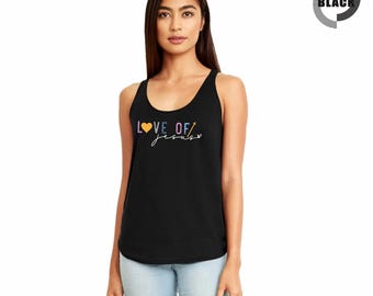 Love Of Jesus Tank Top, Jesus Loves You Tank Top, Christian Tank Top, Aesthetic Clothes, Bible Verse Tank Top, Christian Merch