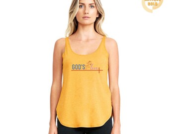 God's Love Tank Top, Faith Cross Tank Top, Christian Gift, Faith Gift, Christian Tank Top, Love and Grace Tank Top