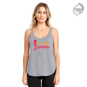 Im A Cowgirl Tank Top, Retro Cowgirl Tank Top, Western Graphic Tank Top, Western Tank Top, Cowgirl Tank Top, Rodeo Tank Top
