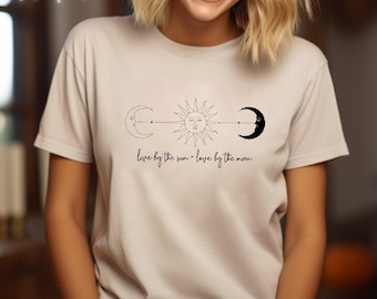 Mystic Moon And Sun Shirt, Mystical Moon Phase Shirt, Moon Phase T-Shirt, Boho Vintage Moon Shirt, Celestial Moon Shirt, Spiritual T-Shirt
