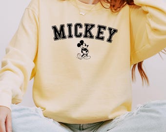 Cute Disney Mickey Mouse Sweatshirt, Magic Kingdom Sweatshirt, Family Birthday Gift, Mickey Mouse Sweatshirt, Disney Vacation Sweatshirt